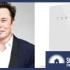 Elon Musk and a Tesla Powerwall battery