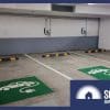 EV chargers in the underground car park of an apartment building 