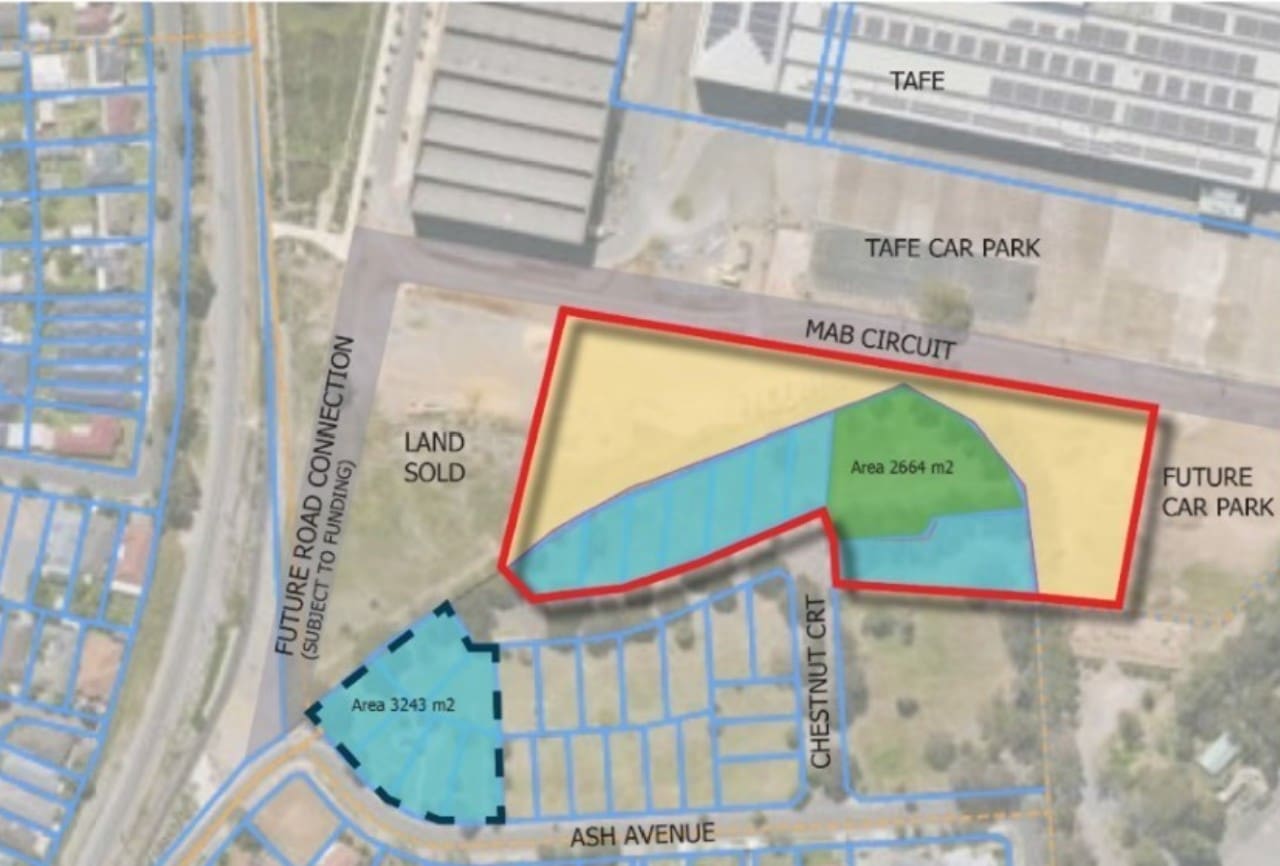 A map illustrating the proposed Tesla facility in Adelaide