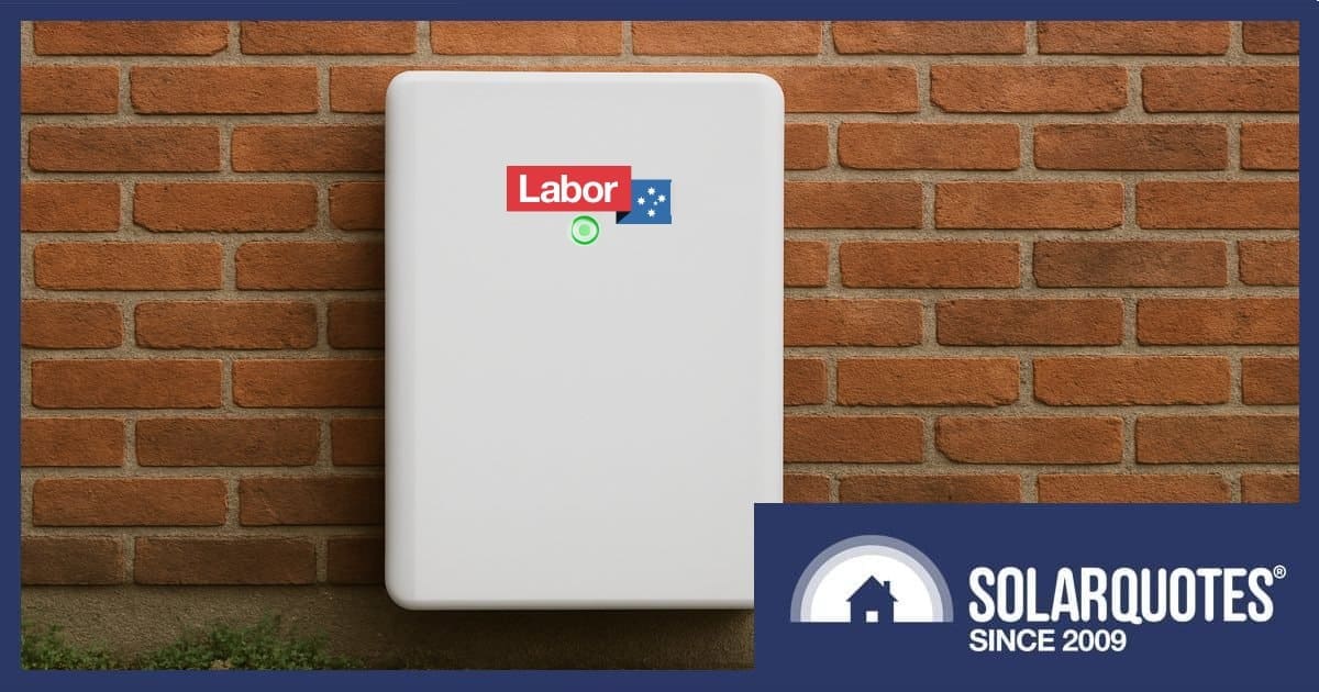 A battery with the Labor party logo