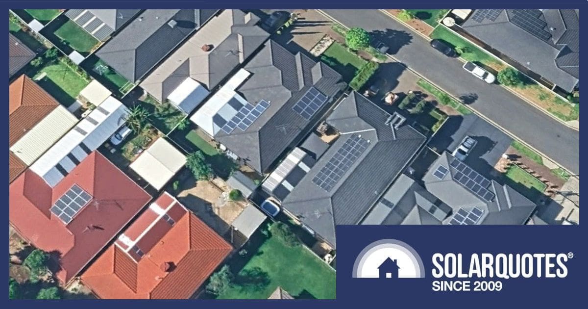 Australian homes with solar panels