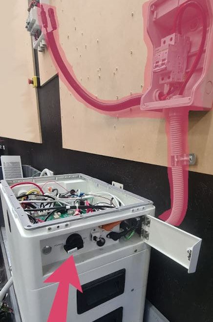 A battery with a lockable isolator. 
