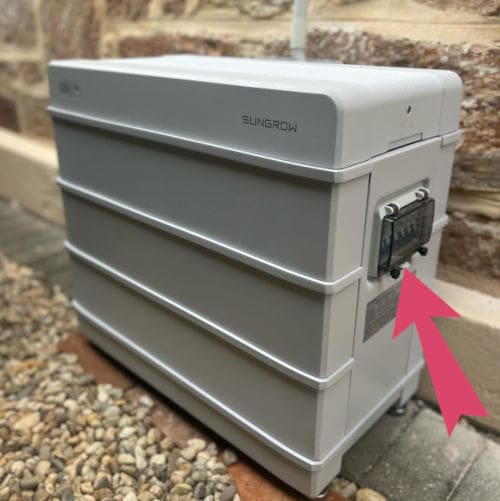 A battery with a lockable isolator