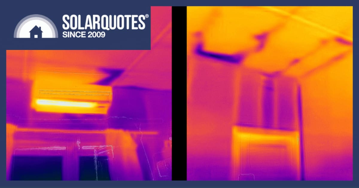Thermal images of house insulation