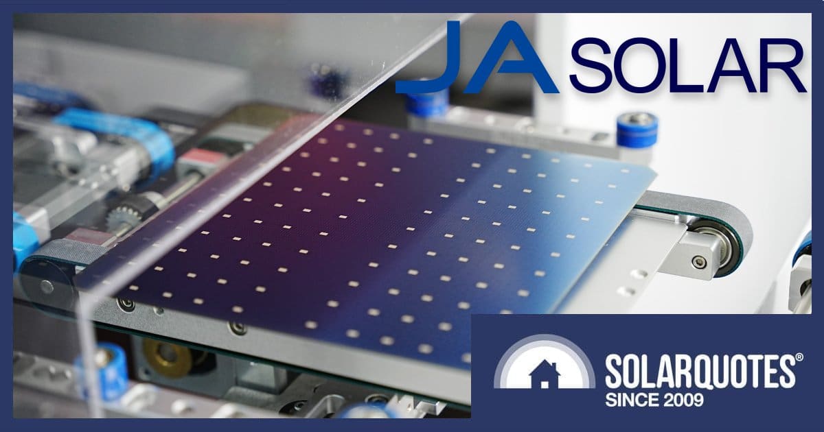 JA Solar cell production