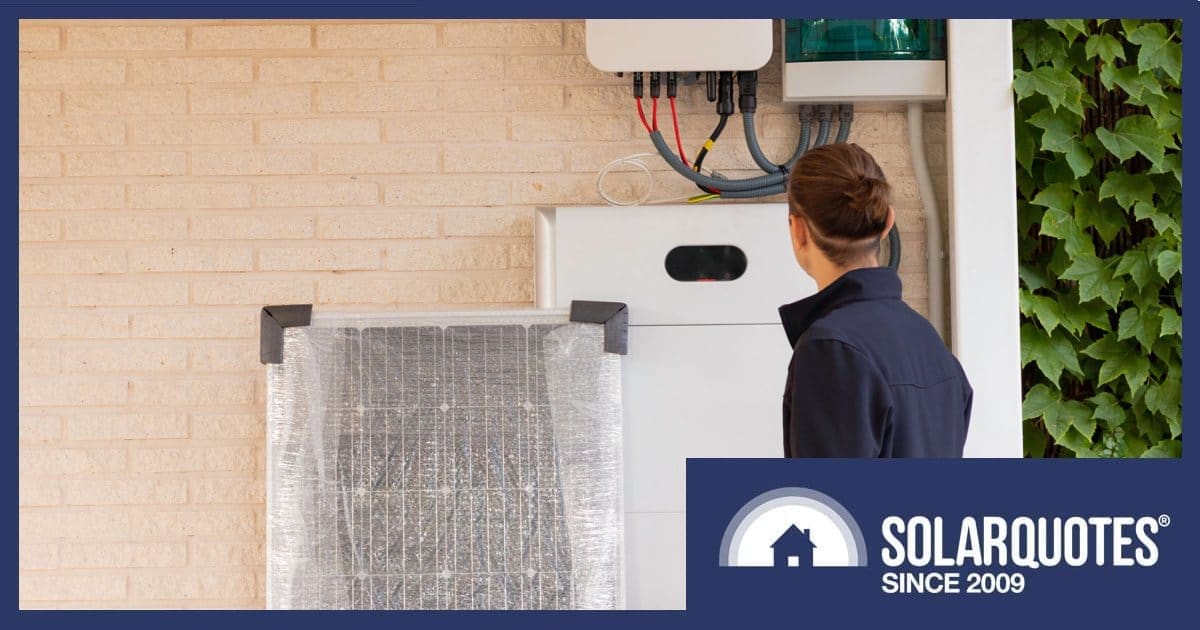 A solar panel and home battery