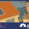A man looking unhappy about his solar in winter weather
