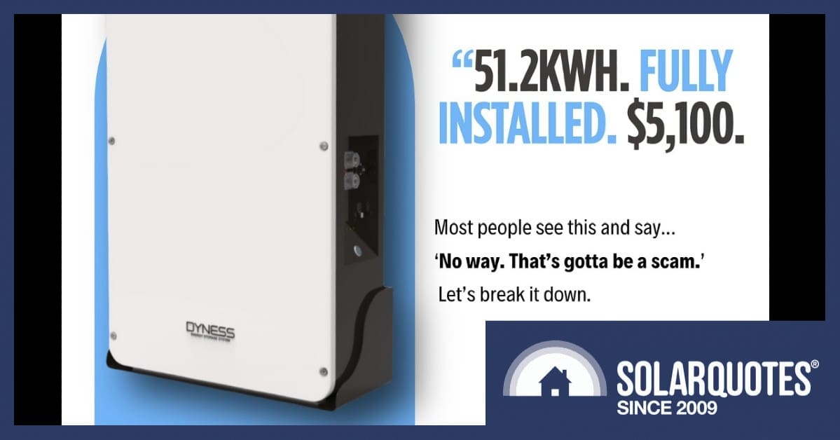 An advertisement offering a huge battery