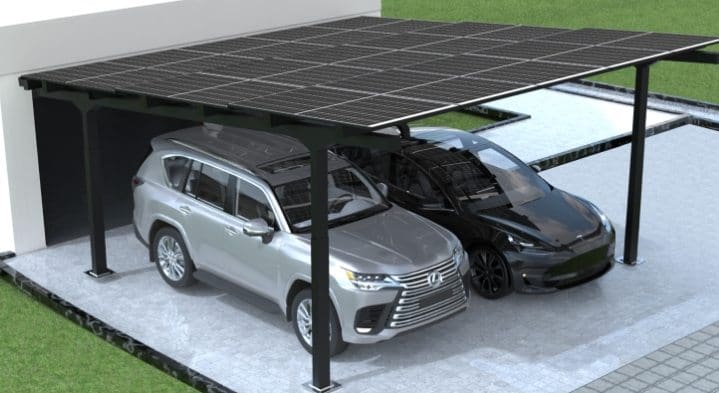 Double Vela solar carport