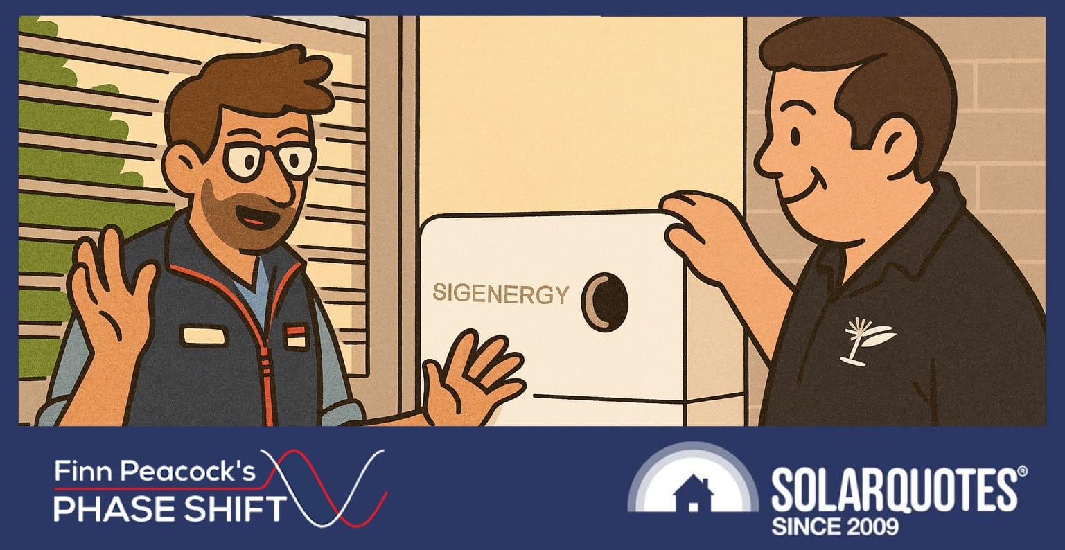 A man selling a Sigenergy product