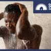 A man having a shower