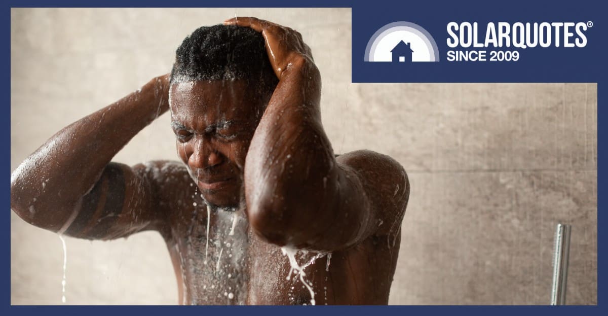 A man having a shower
