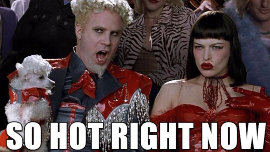 So hot right now meme.