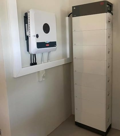 A battery and inverter