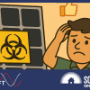 A man looks exasperated at a solar panel