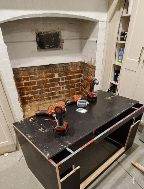 making a stove carcass for a fireplace