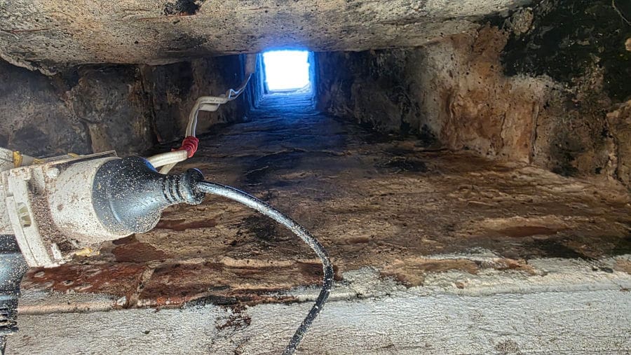 view up a chimney
