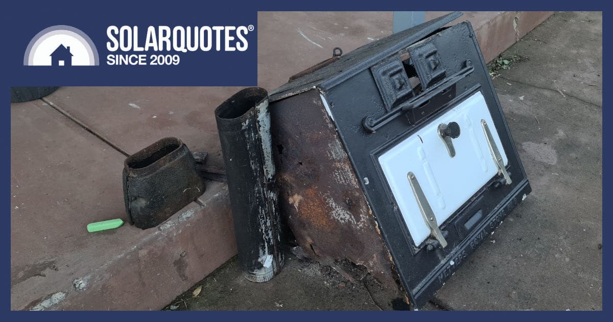 broken wood stove