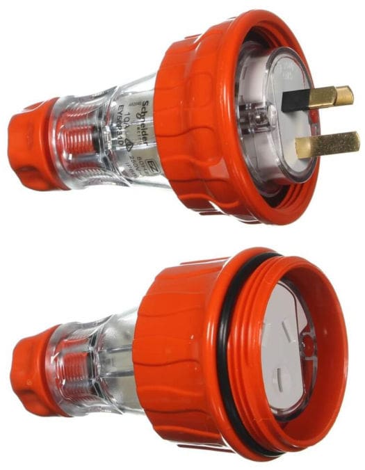 Industrial extension cord plug & socket