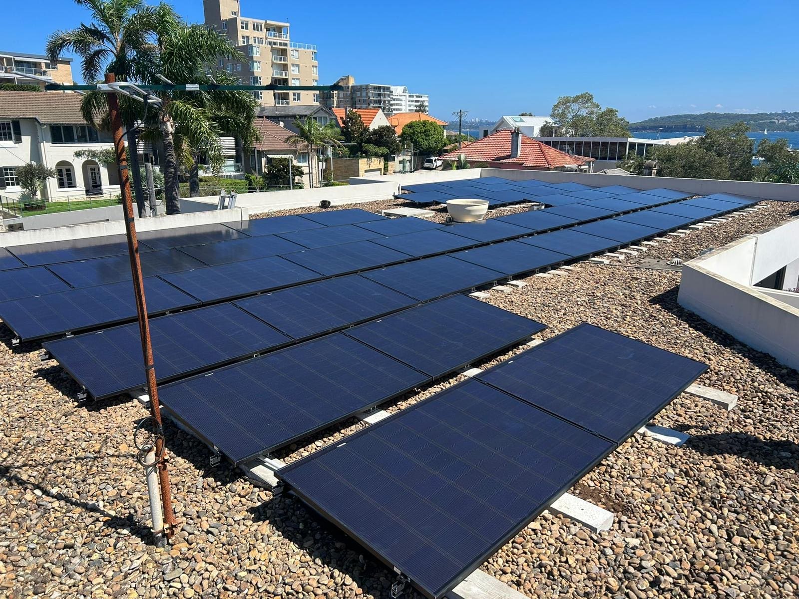 Solar panels on a roof
