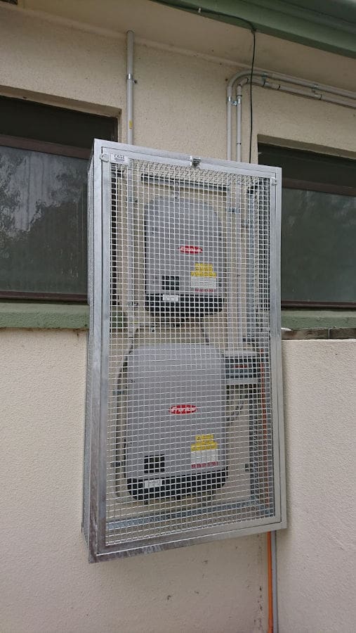 solar inverters in a cage
