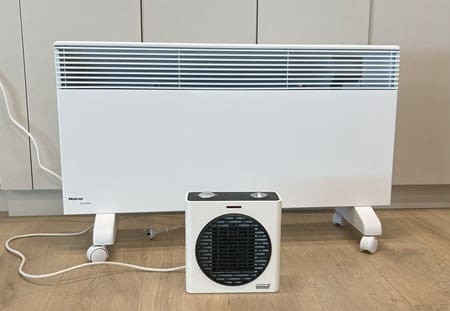 Two electric resistance heaters.