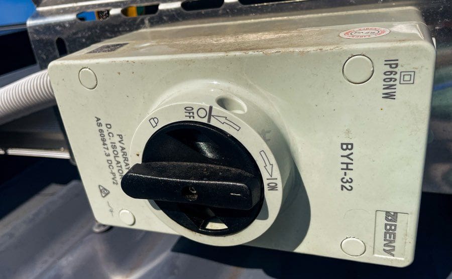 A rooftop DC isolator