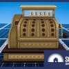 Solar panels and a cash register