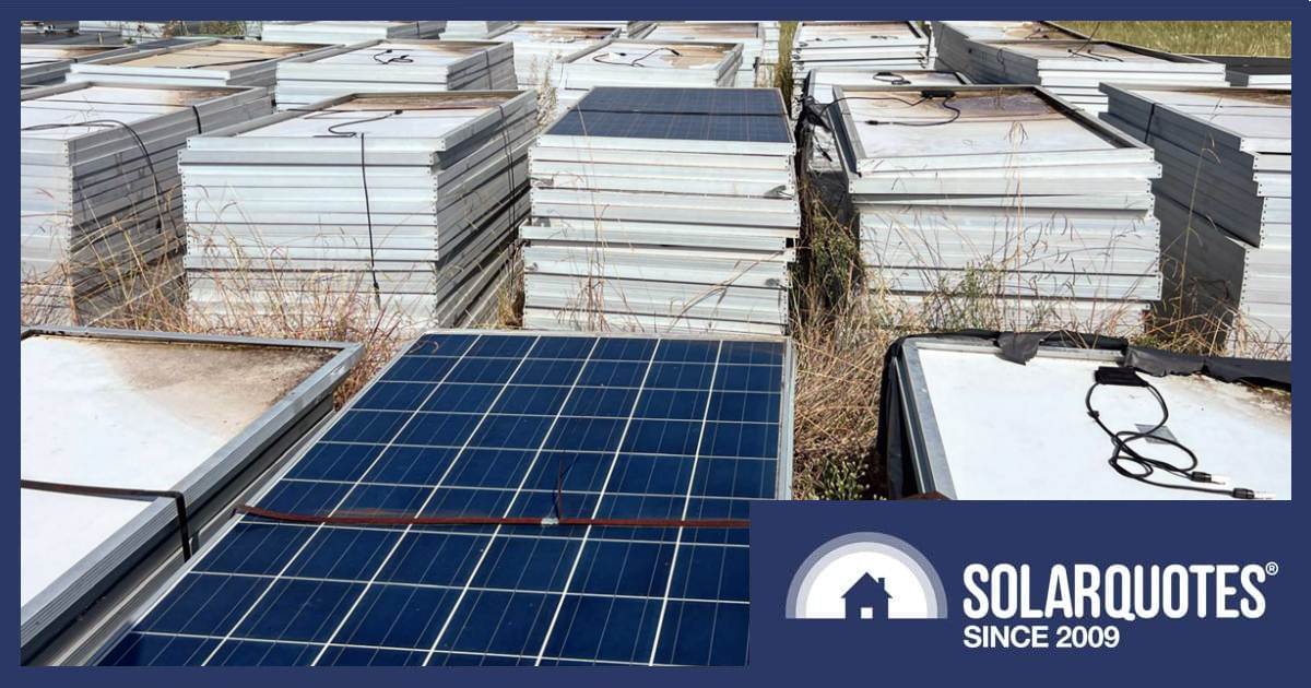 Solar panel waste