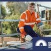 electrician inspecting a solar power system.