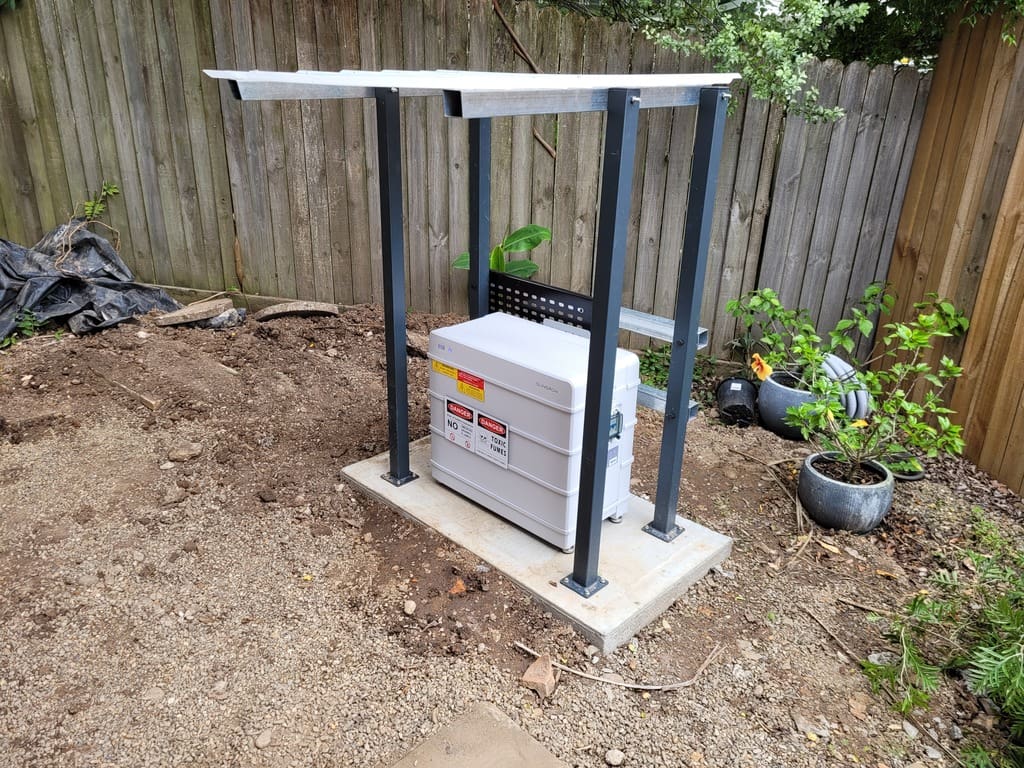home battery in the garden