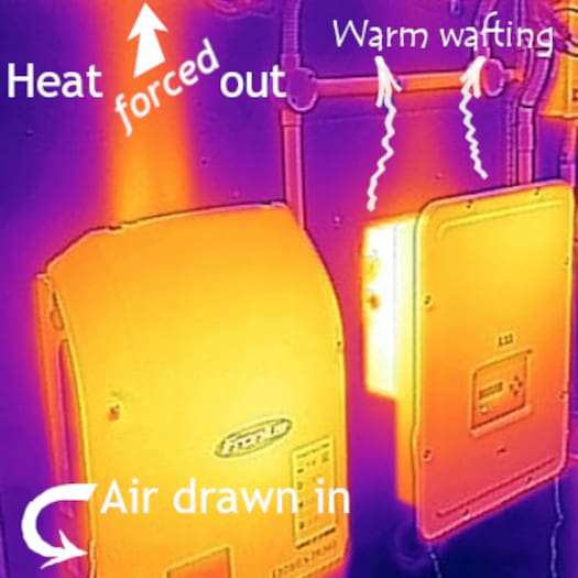 thermal images of solar inverters