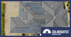 A rooftop covered in solar panels