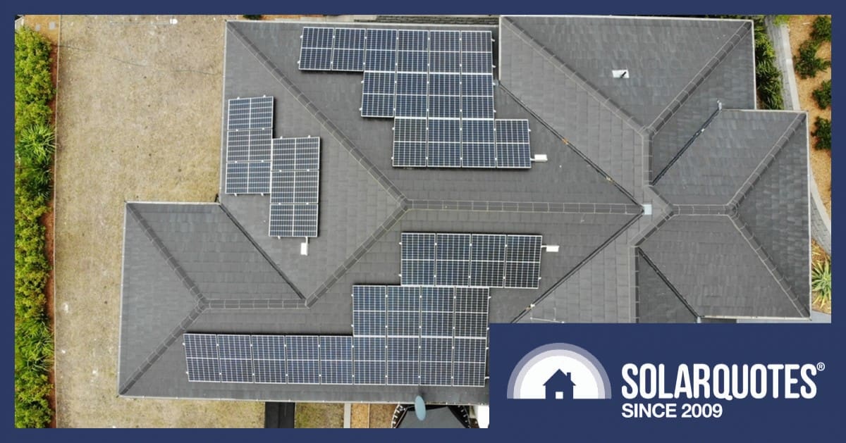 A rooftop covered in solar panels