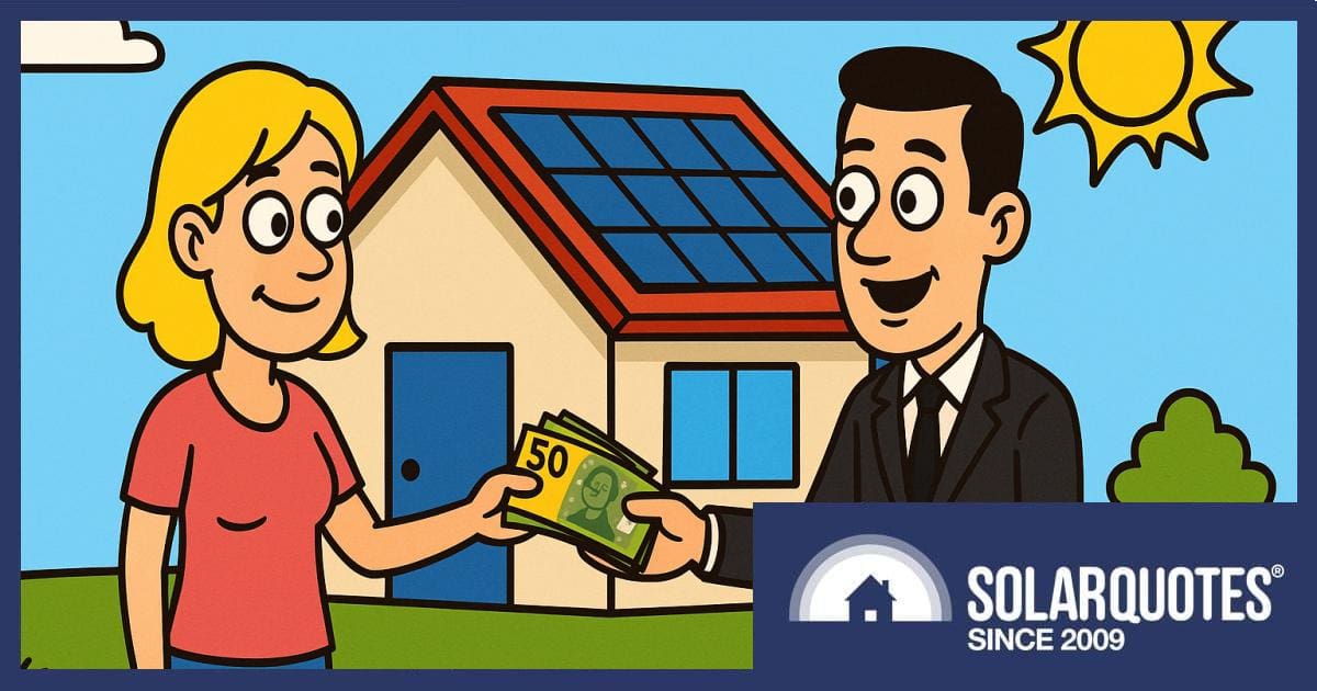 An Australian homeowner being paid to host a government-owned solar power system