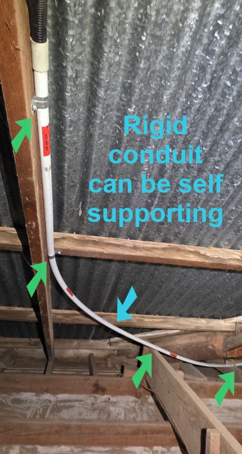 solar conduit in the roof