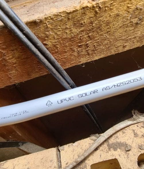 solar conduit in a roof
