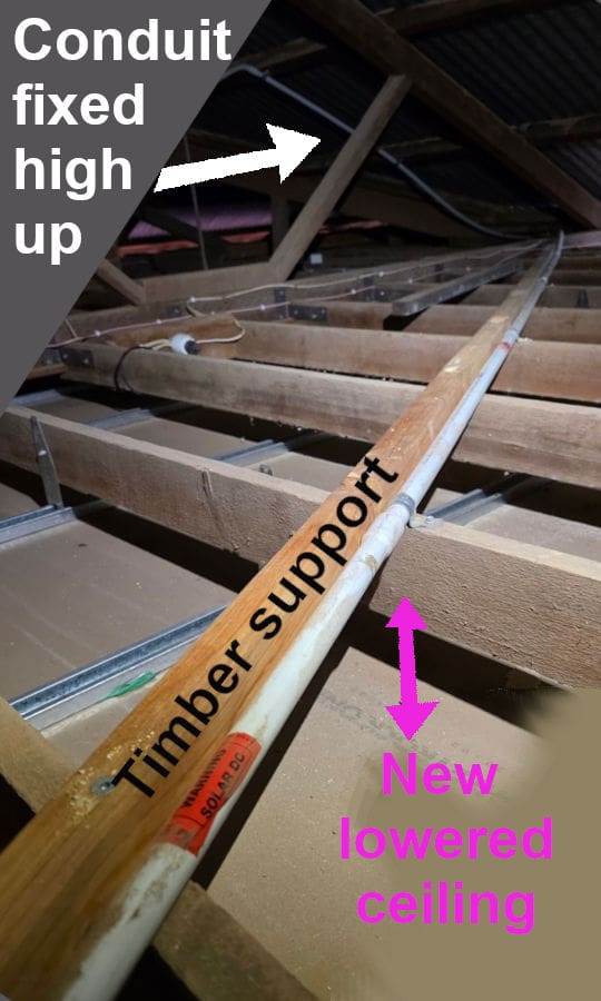 solar conduit in the roof