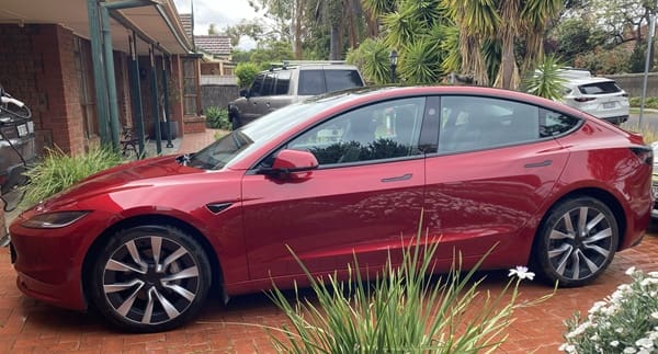 A Tesla Model 3.