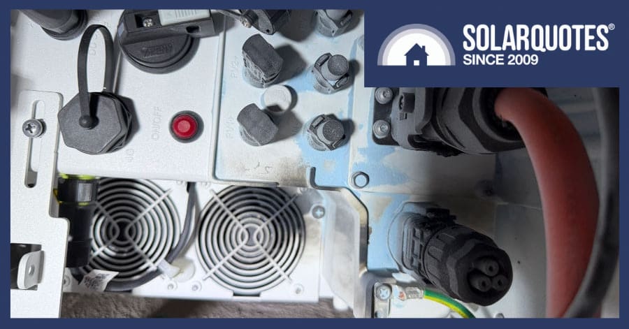 A burnt Sigenergy inverter