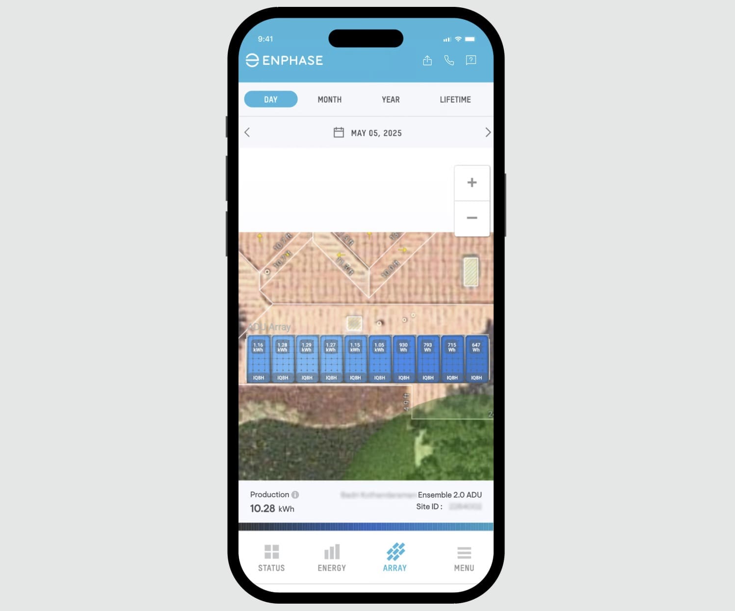 Enphase's solar monitoring app