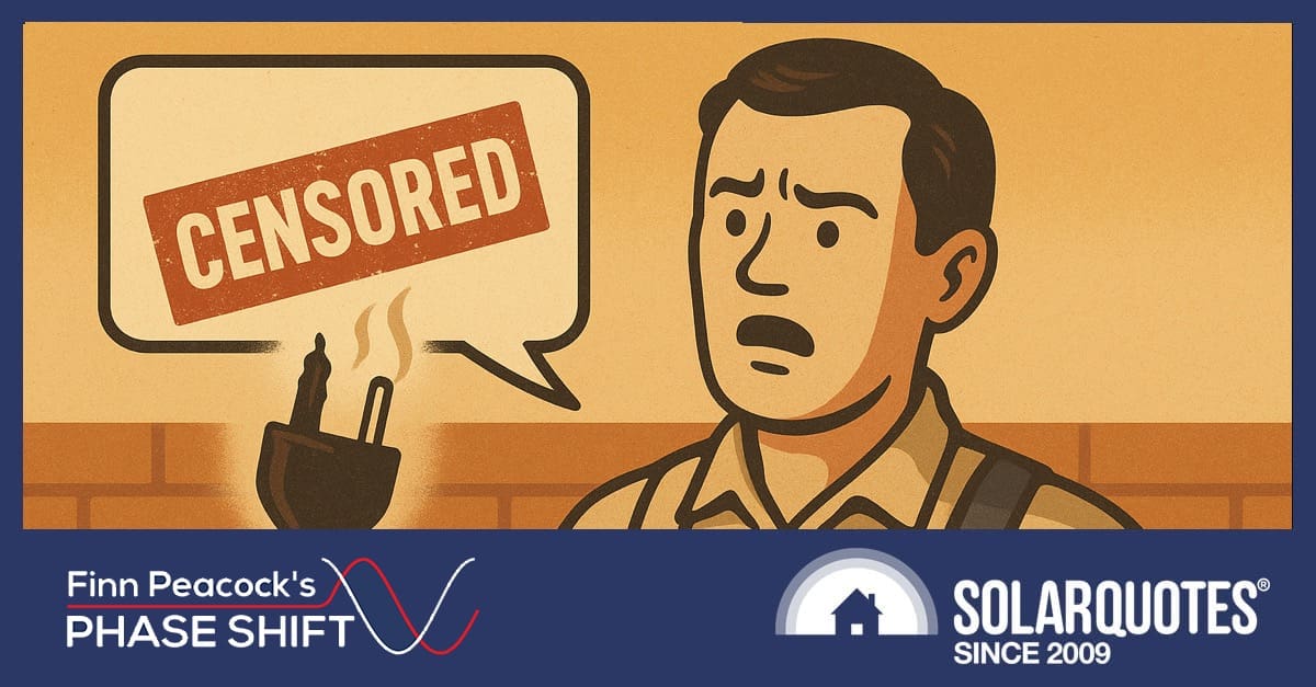 A man being censored