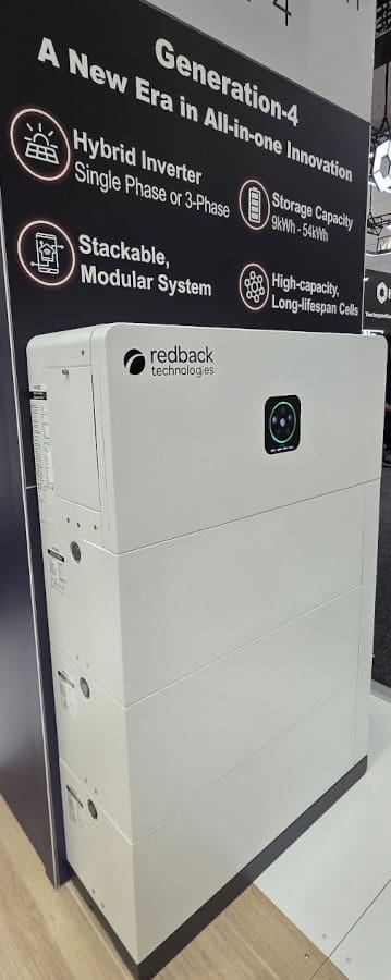 Redback solar battery