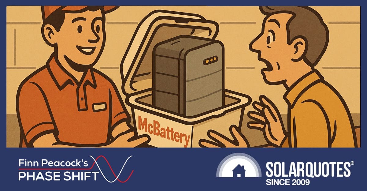 A man being served a battery at a fast food place