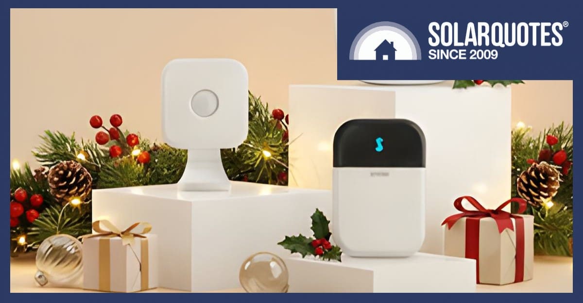 Gadgets amidst Christmas decorations