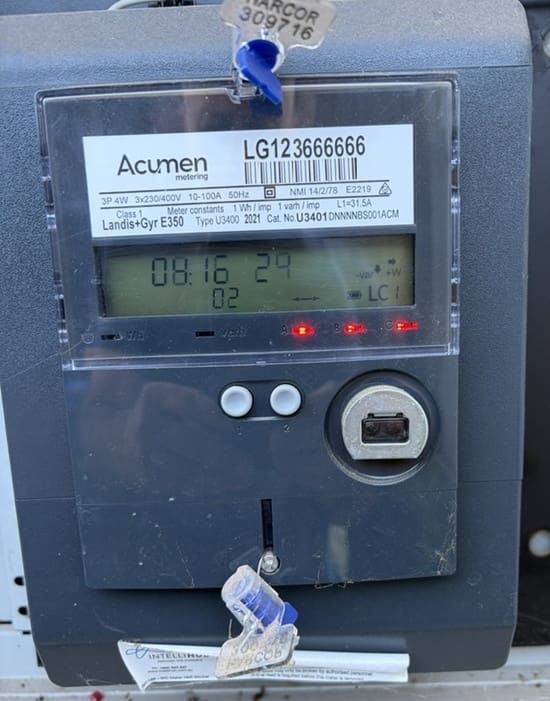 Landis+Gyr single phase smart meter.
