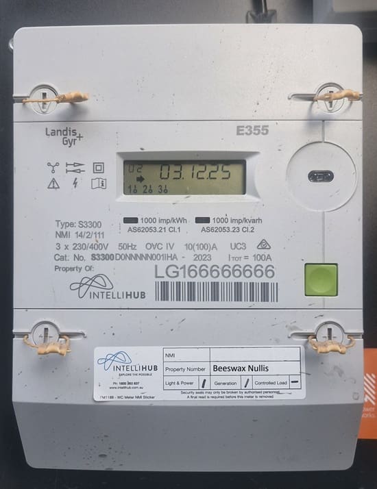 Landis+Gyr single-phase smart meter.