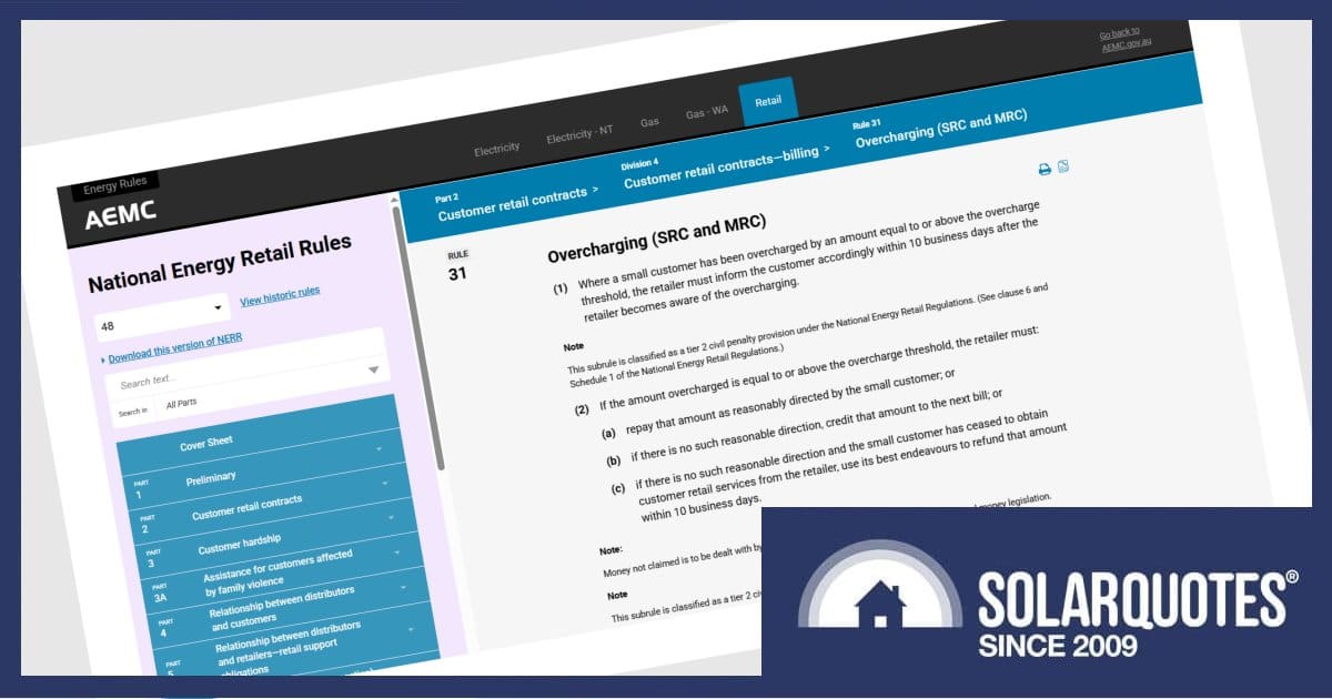 National energy retail rules