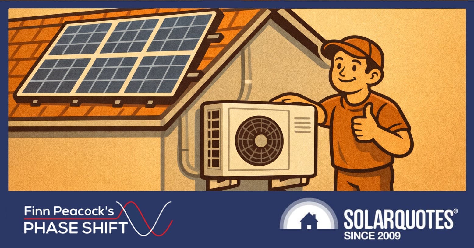 An air conditioner and a solar panel