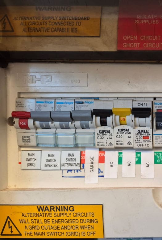 alternative supply switchboard